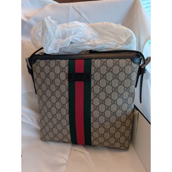 NIB Gucci GG Supreme Ophidia Monogram Canvas Web Messenger Crossbody Bag - Picture 4 of 13